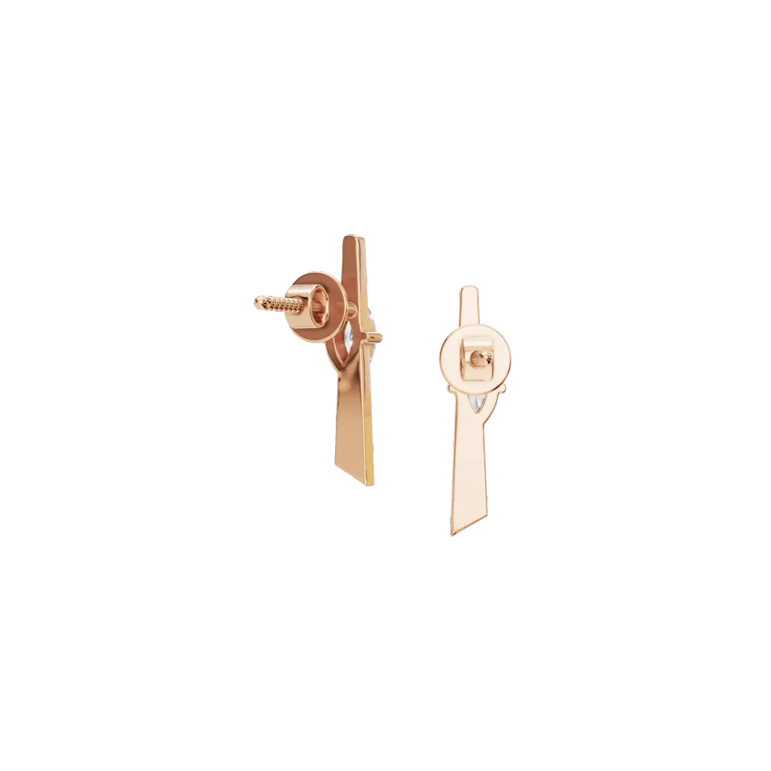Vertical Marquise Diamond Stud Earrings
