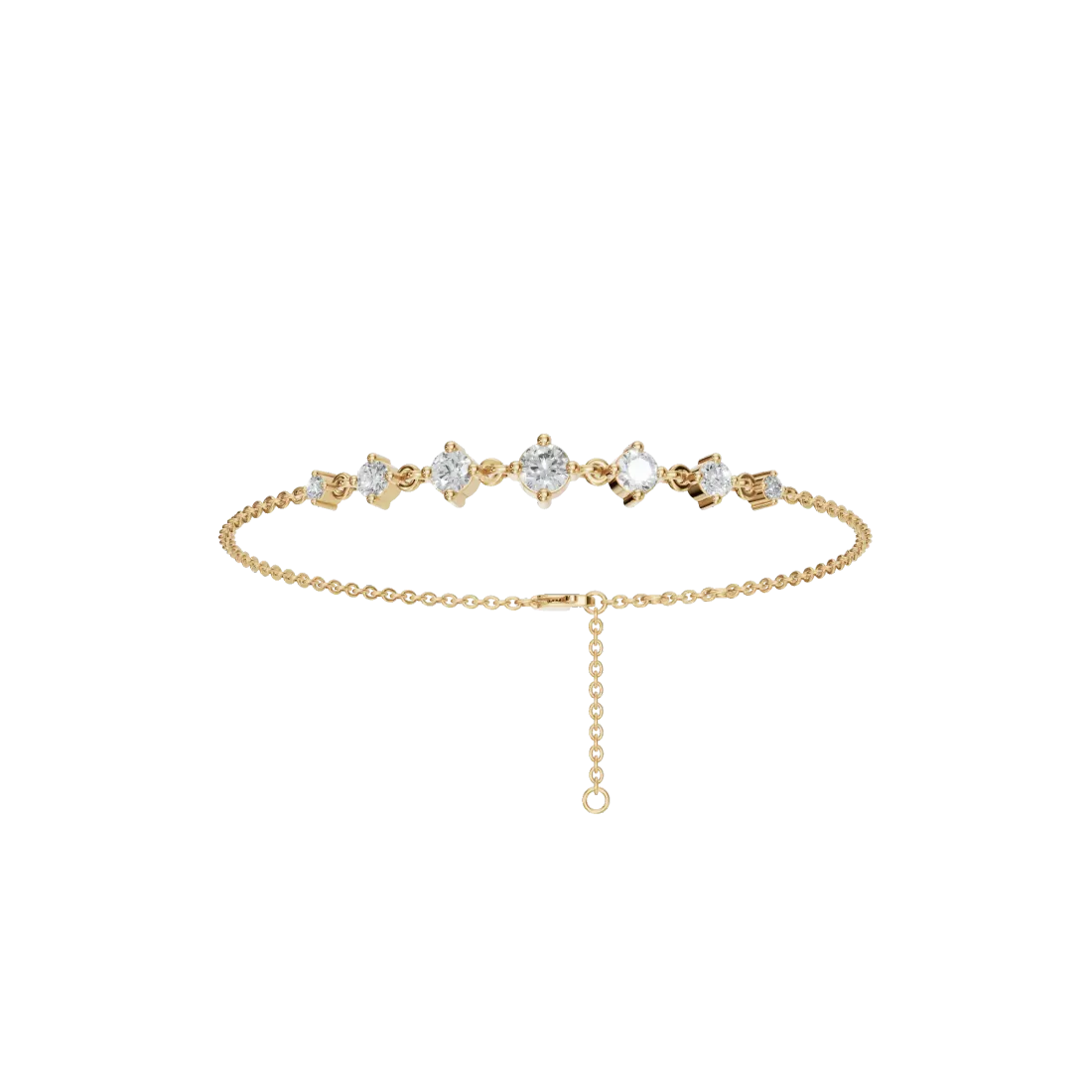 Round & Baguette Diamond Bracelet
