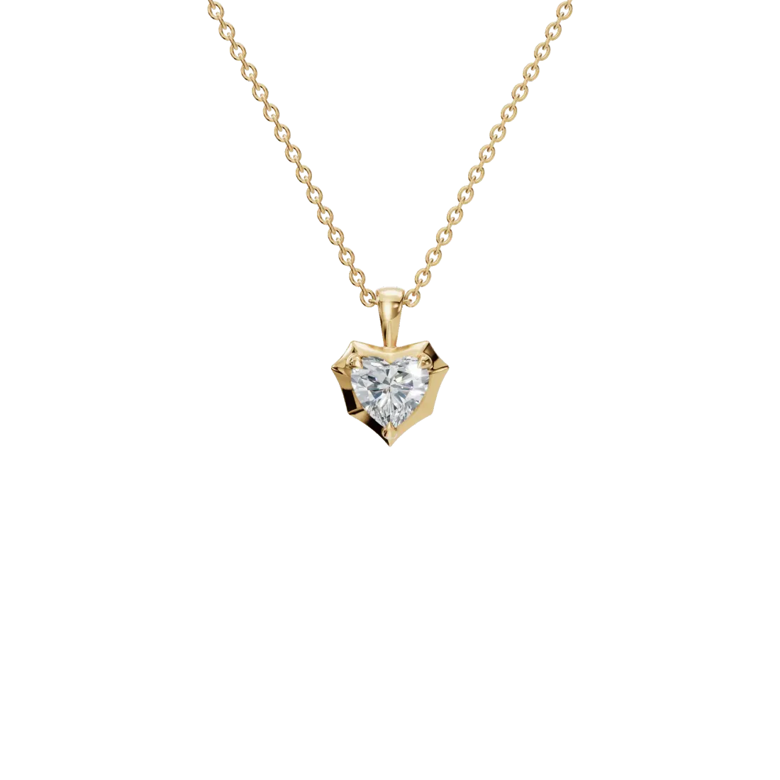 Heart Solitaire Diamond Pendant