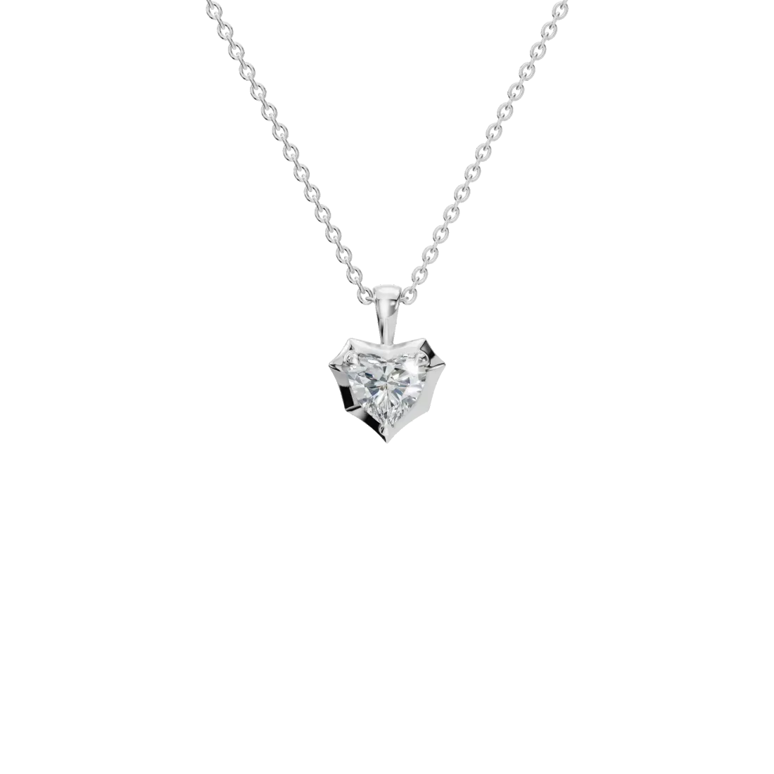 Heart Solitaire Diamond Pendant