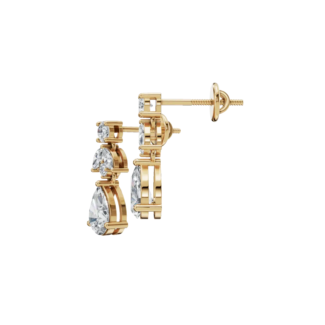 Blossom Pearfall Diamond Earrings