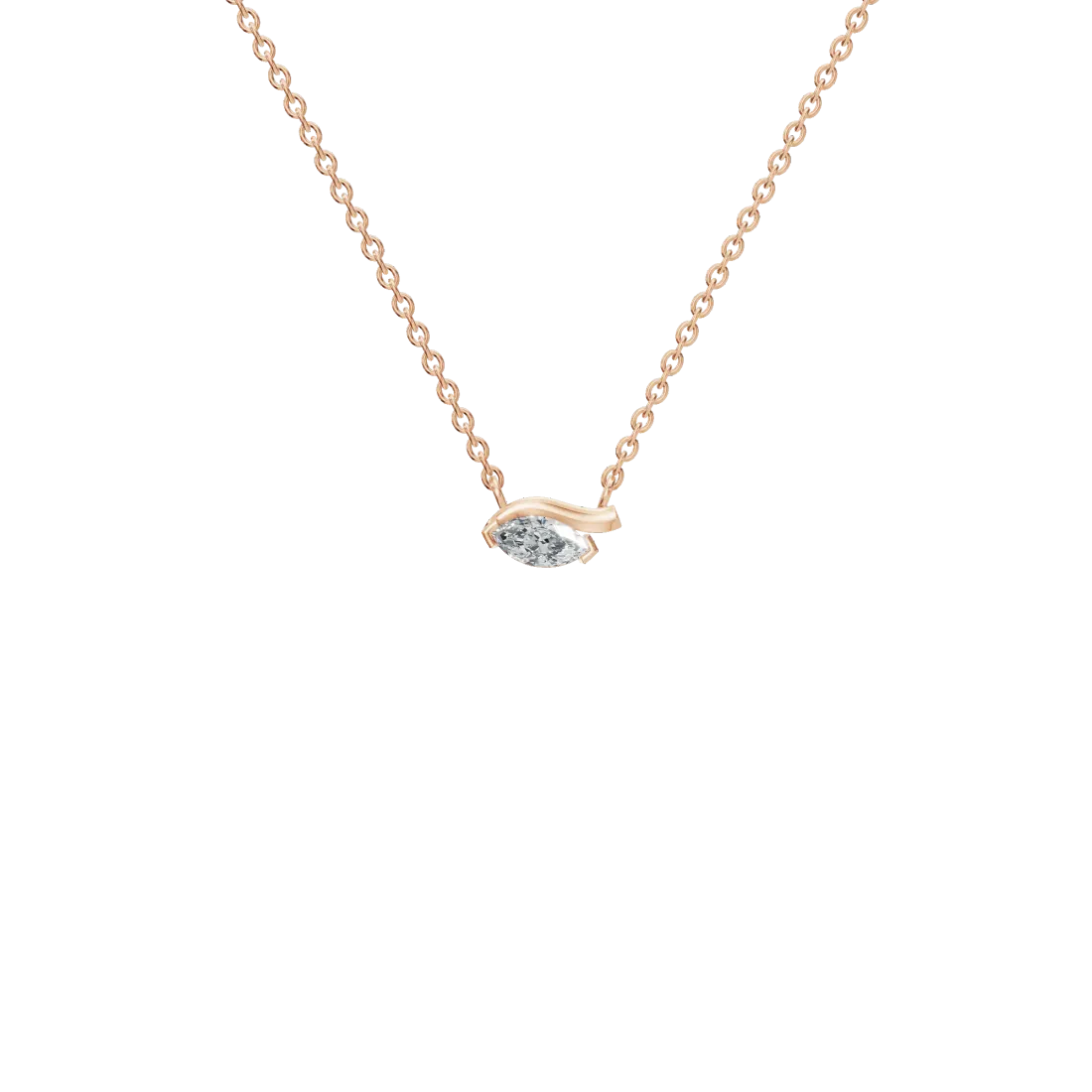 Marquise Solitaire Diamond Pendant