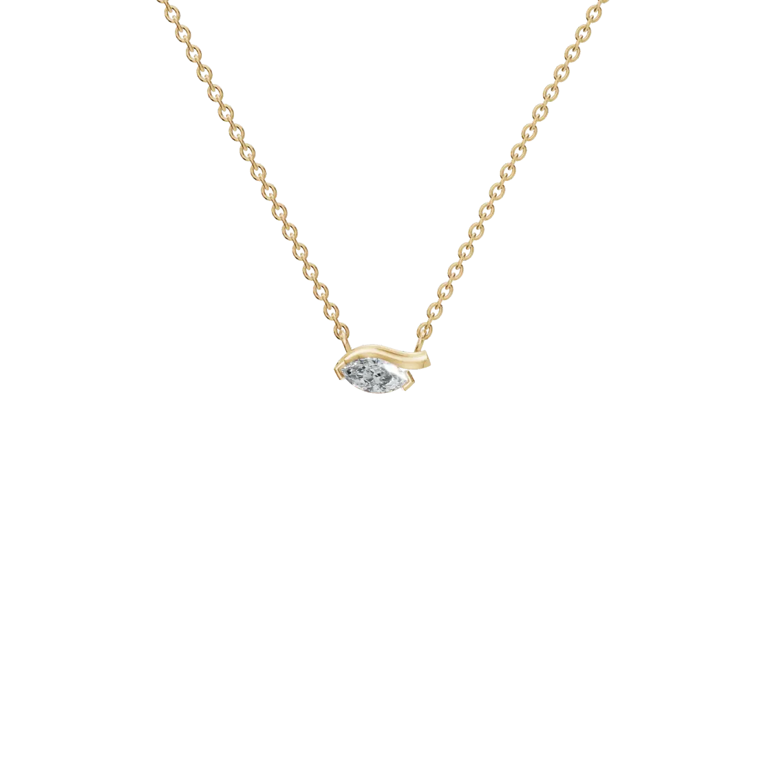 Marquise Solitaire Diamond Pendant