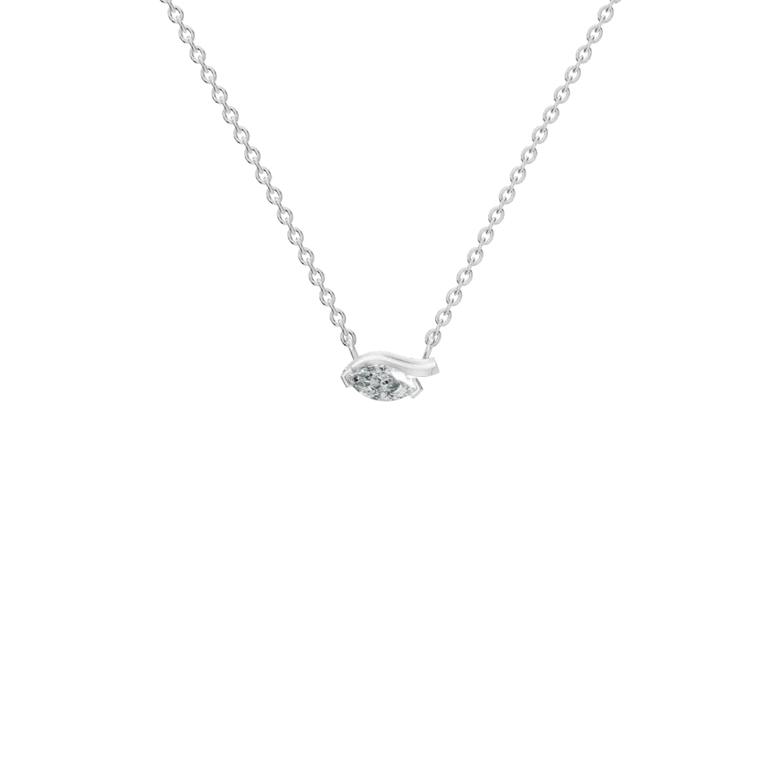 Marquise Solitaire Diamond Pendant