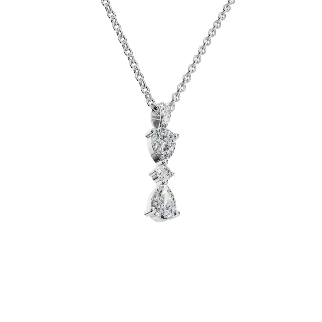 Trio Drop Diamond Pendant