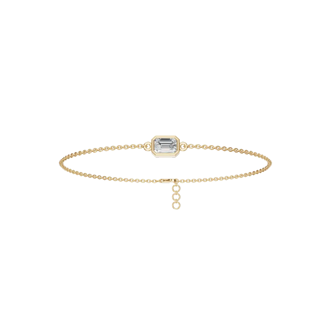 Emerald Drift Gold Diamond Bracelet