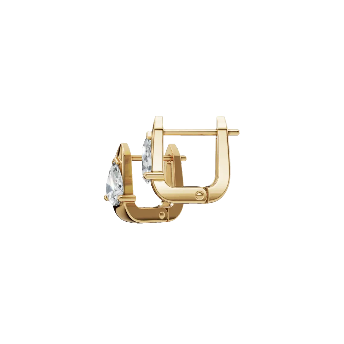 Pear Diamond Hoop Earrings