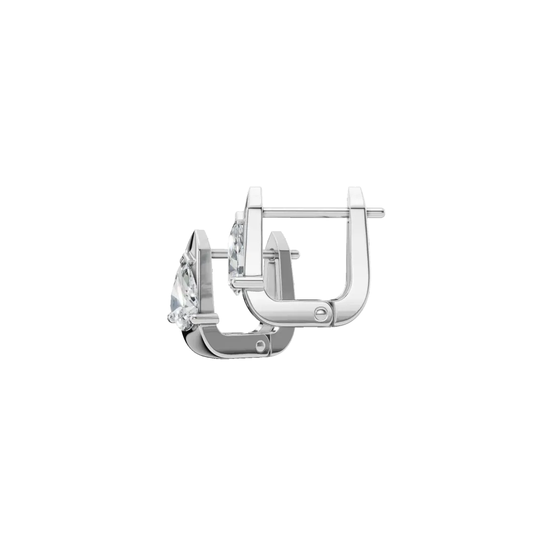 Pear Diamond Hoop Earrings