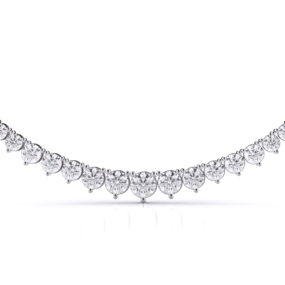 3-Prong Round Graduated Necklace